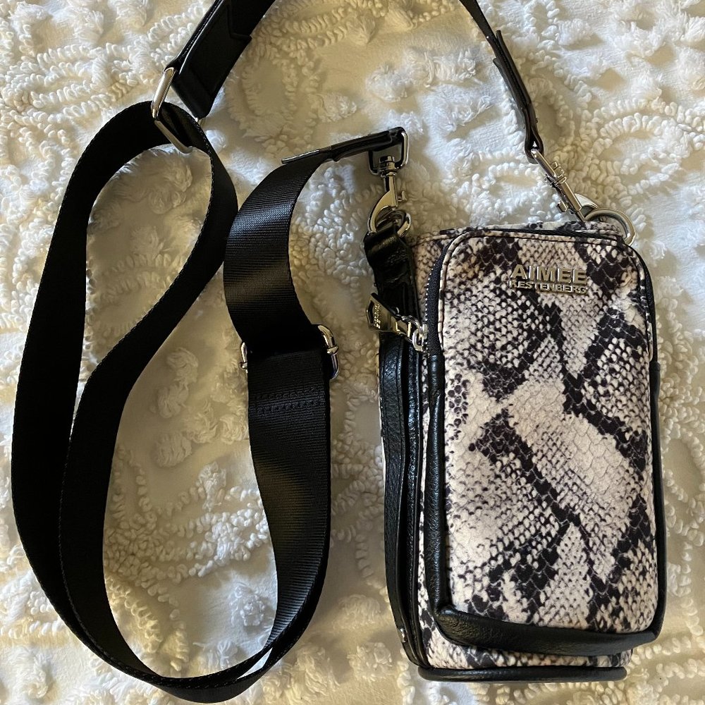 Amy Kestenberg on top of the world water bottle crossobody bag